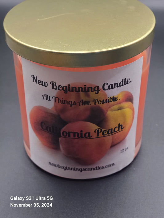 California peach scented Candle