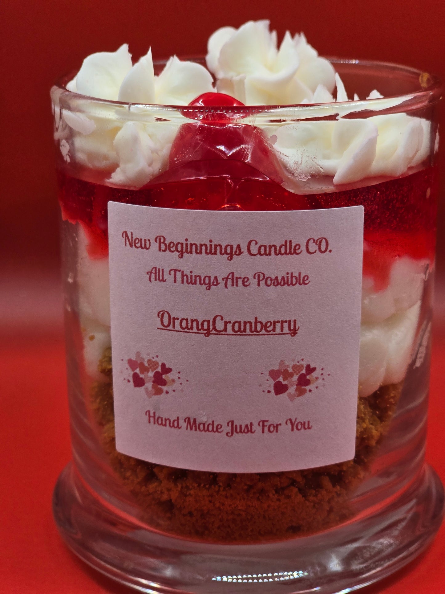 Orange Cranberry Dessert Candle