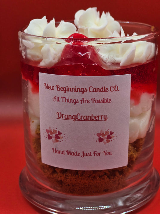 Orange Cranberry Dessert Candle