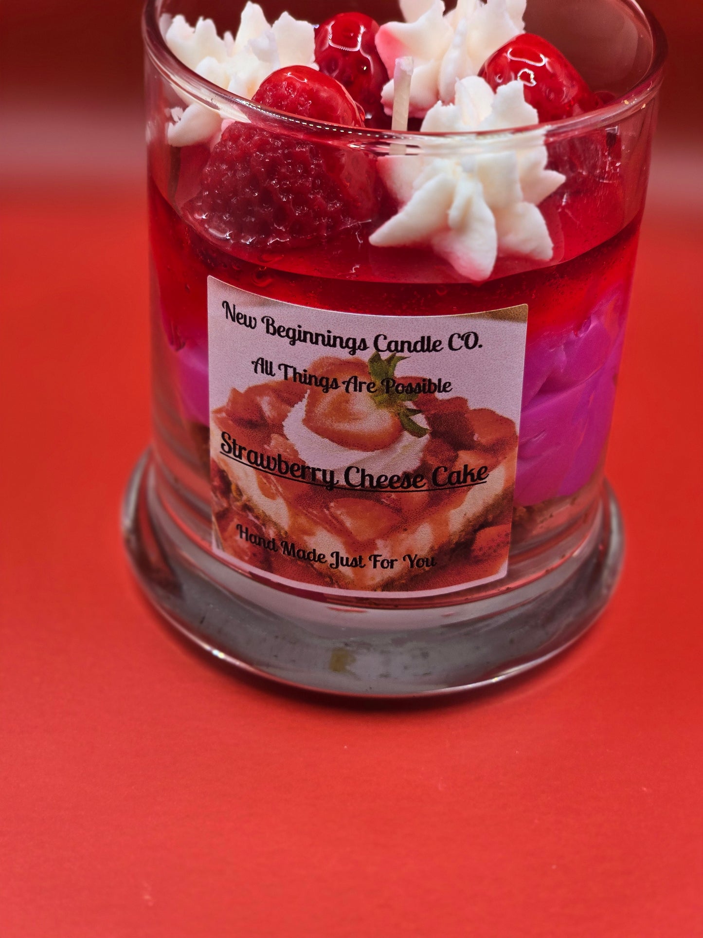 Strawberry cheese cake Dessert Candles